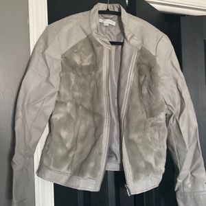 New York and company fur detail bomber jacket